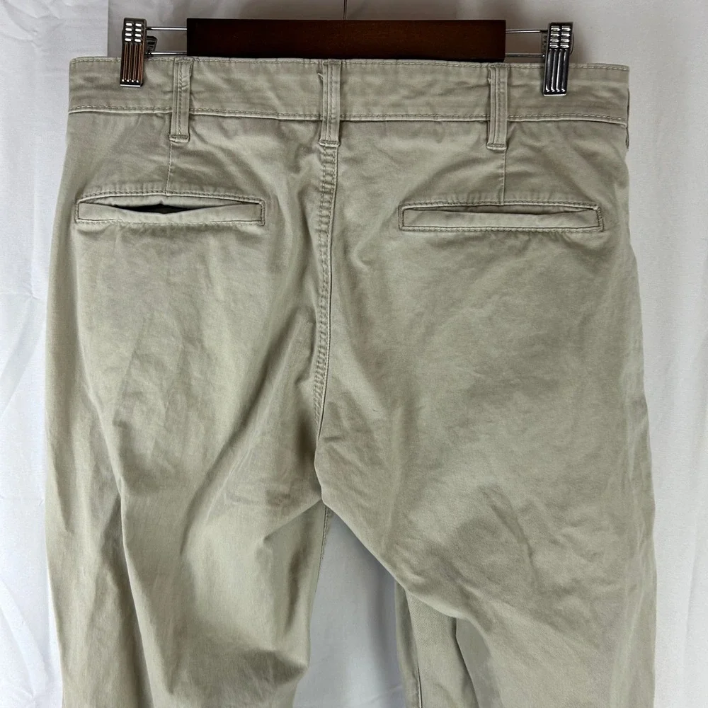 BKE Denim Jake Chino Pants Mens 32L Khaki Tan Straight Leg Stretch 32x32‎